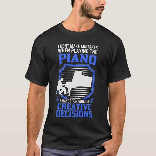 Klavierspielerin Pianist Geschenk T-Shirt (Vorderseite)