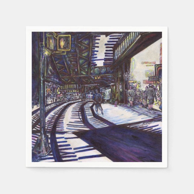 Klavierstühlen Serviette (Vorderseite)