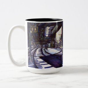 Klavierstühlen Zweifarbige Tasse