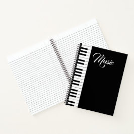 Klaviertastatur 8.5" x 11" SpiralNotebook Notizbuch