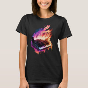Klaviertastatur am Feuer 1 T-Shirt