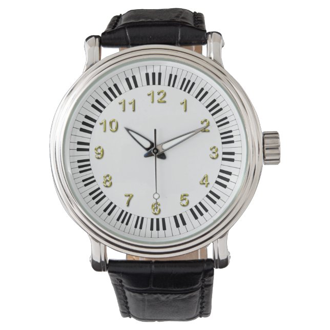 Klaviertastatur Armbanduhr (Vorderseite)