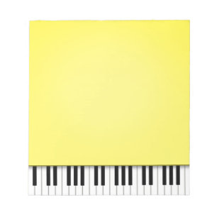 Klaviertastatur Bright Yellow 5.5x6 Musik Notizblock