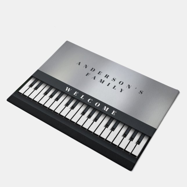 Klaviertastatur Doormat Fußmatte (Schrägansicht)