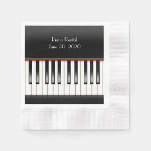 Klaviertastatur für Piano Erwägung Serviette
