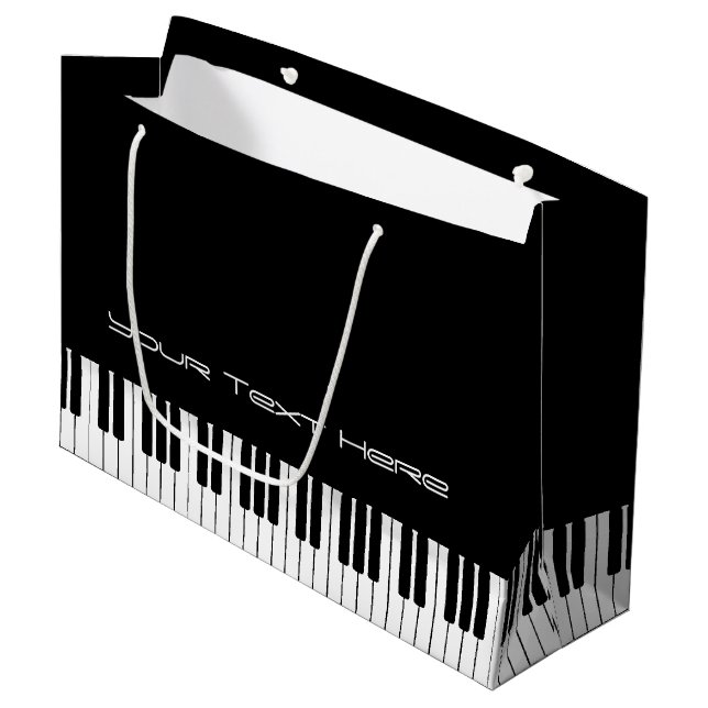 Klaviertastatur Große Geschenktasche Große Geschenktüte (Vorderseite Schrägansicht)