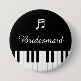 Klaviertastatur Hochzeitstastatur Bridesmaid Button