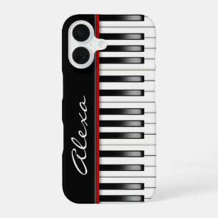 Klaviertastatur mit Individuelle Name iPhone 16 Hülle