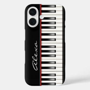 Klaviertastatur mit Individuelle Name iPhone 16 Hülle