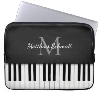 Klaviertastatur Mit Monogramm Personalisiert Black