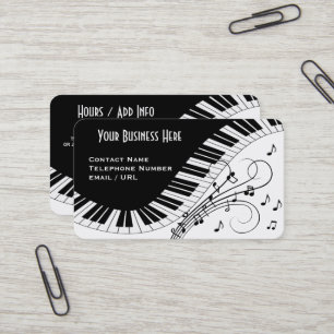 Klaviertastatur-Musikdesign-Geschäftskarte Visitenkarte