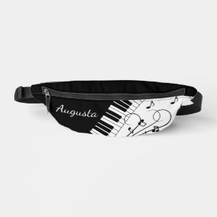 Klaviertastatur-Musikdesign mit Namen Bauchtasche