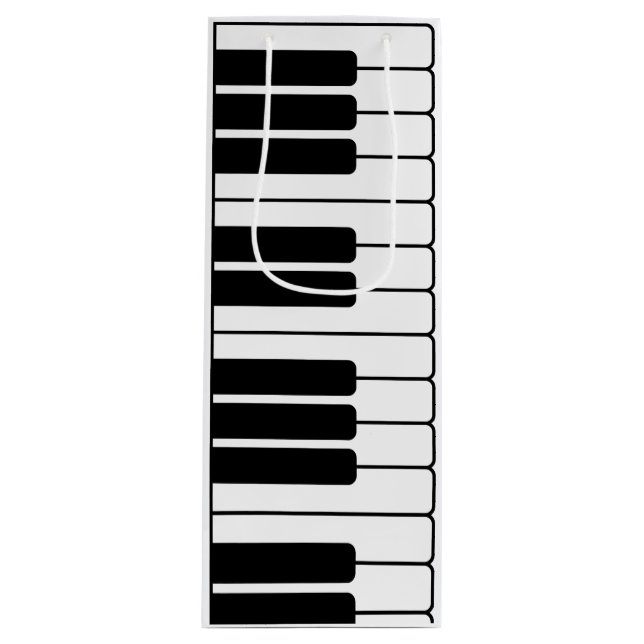 Klaviertastatur Musiker Geschenk Jumbo-Neuheiten-T Geschenktüte Für Weinflaschen (Vorderseite)