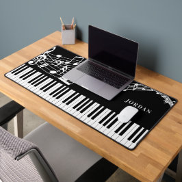 Klaviertastatur Musiknoten Personalisiert Schreibtischunterlage