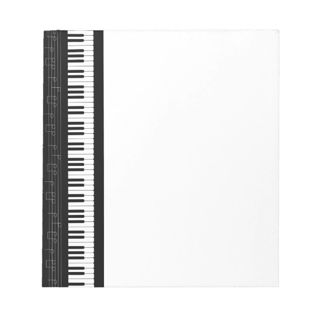 Klaviertastatur Notizblock (Vorderseite)