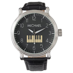 Klaviertastatur Personalisiert Musikerin Armbanduhr