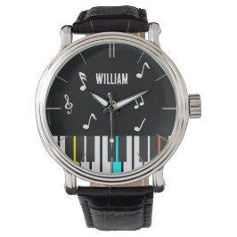 Klaviertastatur Personalisiert Musikerin Armbanduhr