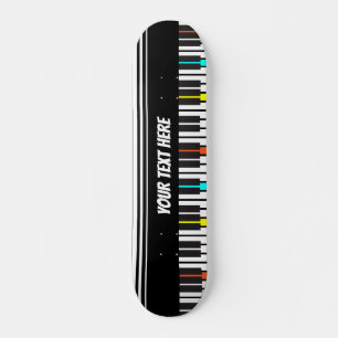 Klaviertastatur Personalisiert Musikerin Skateboard