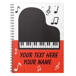 Klaviertastatur Personalisiertes MusikerNotebook Notizblock