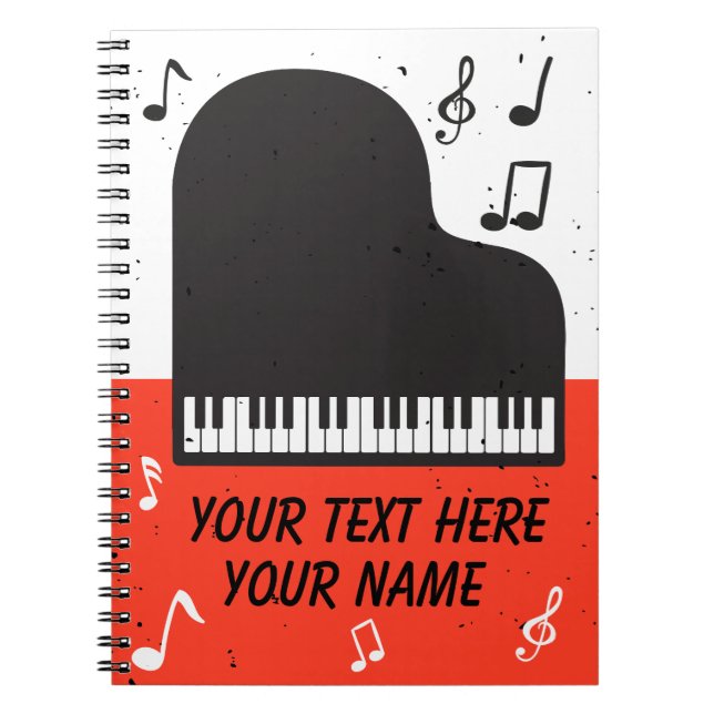 Klaviertastatur Personalisiertes MusikerNotebook Notizblock (Vorderseite)