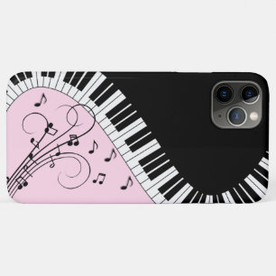 Klaviertastatur Schwarz-Weiß-Musik-Design Rosa Case-Mate iPhone Hülle