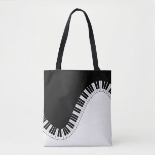Klaviertastatur Schwarz-Weiß-Musik-Design Tasche