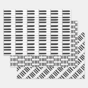 Klaviertastatur - Sets für musikalisches Design Geschenkpapier Set