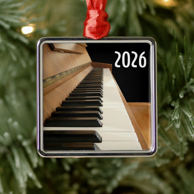 Klaviertastatur Silbernes Ornament (Baum)