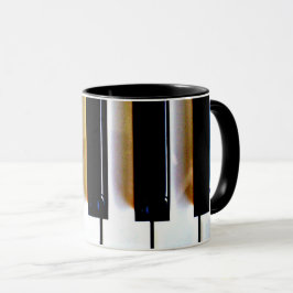 Klaviertastatur Tasse