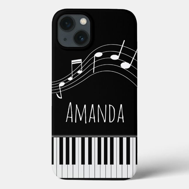 Klaviertastatur und musikalische Bemerkungen Case-Mate iPhone Hülle (Rückseite)