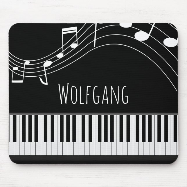 Klaviertastatur und musikalische Bemerkungen Mousepad (Vorne)
