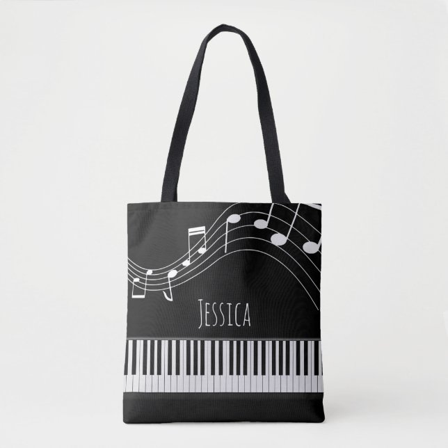 Klaviertastatur und musikalische Bemerkungen Tasche (Vorderseite)