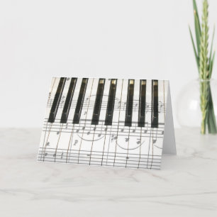 Klaviertastatur und Musiknoten Karte