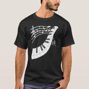 Klaviertastatur und Noten Musikinstrumentenpiano T-Shirt