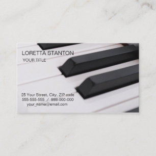 Klaviertastatur Visitenkarte