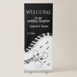 Klaviertastaturmusik Hochzeit Ansammlung Ausziehbarer Banner