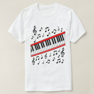 Klaviertasten Beat It 1980er Jahre Cosplay Musikli T-Shirt
