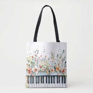 Klaviertasten Blumenstrauß 2 Tasche
