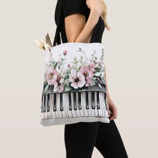 Klaviertasten Blumenstrauß 3 Tragetasche Tasche