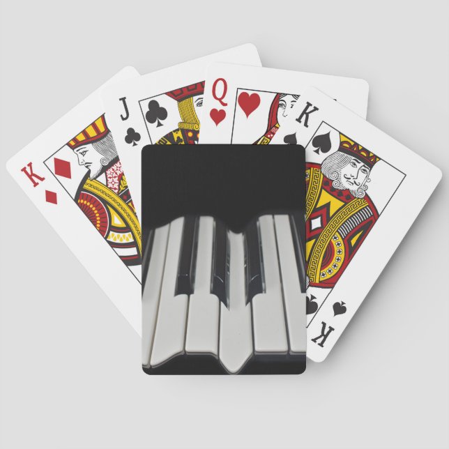 Klaviertasten, die Karten spielen Spielkarten (Rückseite)
