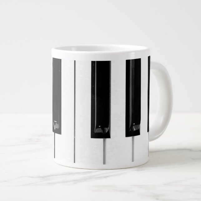 Klaviertasten Jumbo-Tasse (Vorderseite Rechts)