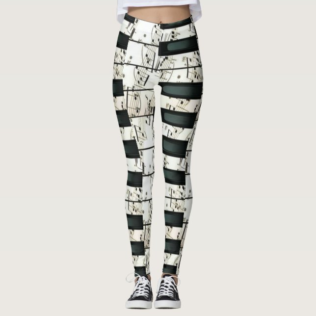 Klaviertasten Leggings (Vorderseite)