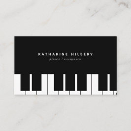 Klaviertasten Minimalistische Black Business Card Visitenkarte