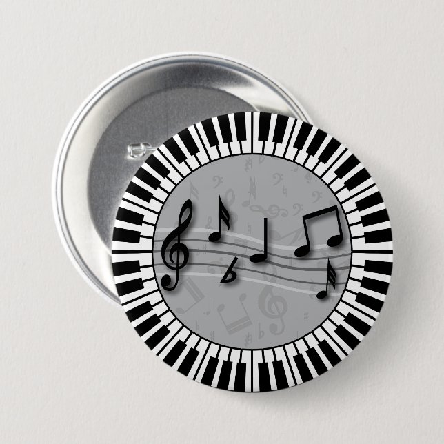 Klaviertasten mit Notenzentrum Button (Vorne & Hinten)