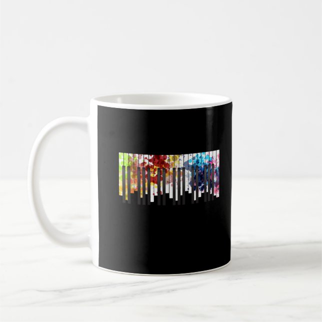 Klaviertasten Musik Lover Pianist Kaffeetasse (Links)