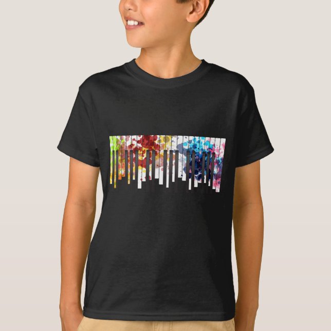 Klaviertasten Musik Lover Pianist T-Shirt (Vorderseite)