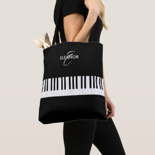 Klaviertasten Musikinstrument Monogrammiert Tasche