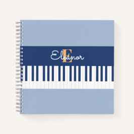 Klaviertasten Musiktontastatur Lover Monogram Notizbuch