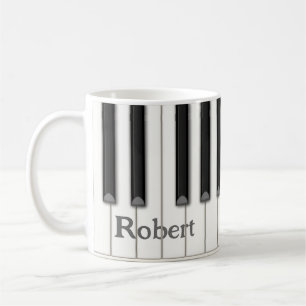 Klaviertasten Persönlich in 4 Farben - Musik Kaffeetasse