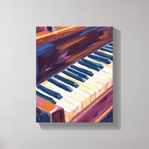 Klaviertasten Pianist Malerei Leinwanddruck
